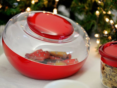 Słoik na ciastka czerwony
