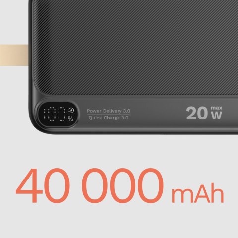 PowerBank Kruger&Matz 40000 mAh Li-ion z funkcją QC oraz PD