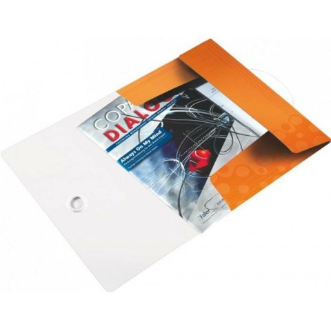 Teczka PP z gumką Leitz Wow A4/15mm biała