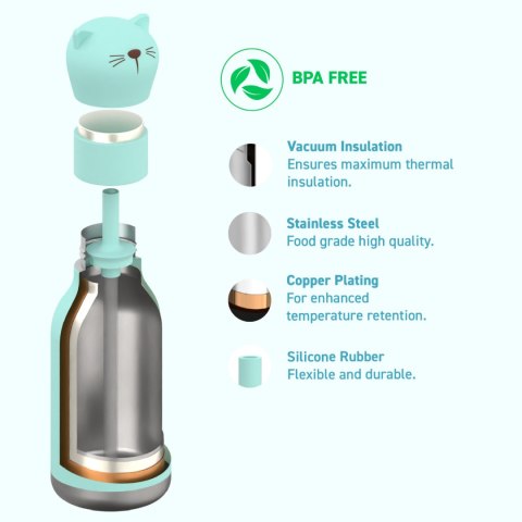 ASOBU butelka termiczna BESTIE BOTTLE CAT 460ml