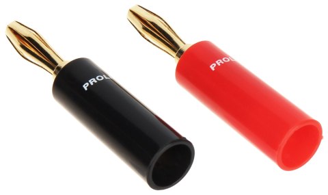 PARA WTYKÓW BANANOWYCH BAN-PLUG-V2 CZERWONY + CZARNY PROLINK