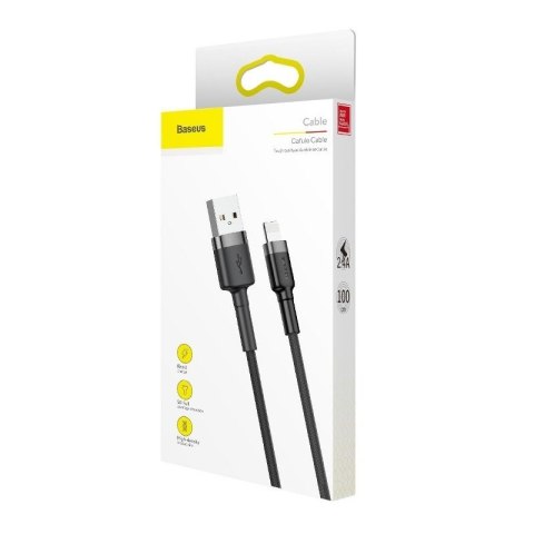 Kabel Lightning USB Baseus Cafule 1,5A 2m (szaro-czarny)