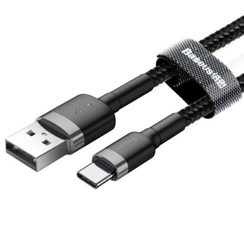 Kabel USB do USB-C Baseus Cafule 3A 1m (szaro-czarny)