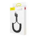 Kabel BASEUS Spring USB-A-Lightning 1m sprężynowy (czarny)