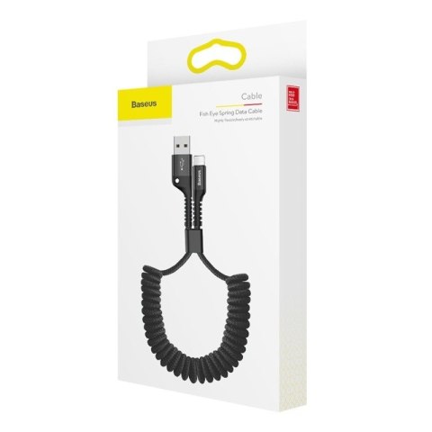 Kabel BASEUS Spring USB-A-Lightning 1m sprężynowy (czarny)