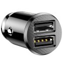 Ładowarka samochodowa BASEUS Grain 3.1A 5V 2x USB (czarna)