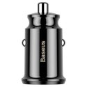 Ładowarka samochodowa BASEUS Grain 3.1A 5V 2x USB (czarna)