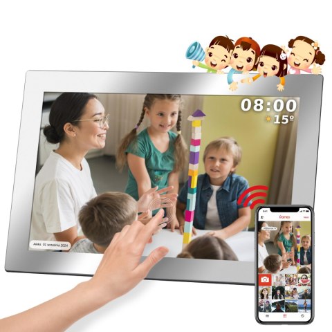 Cyfrowa ramka Kruger&Matz na zdjęcia FRAMEO Wi-Fi 10,1" lustrzana
