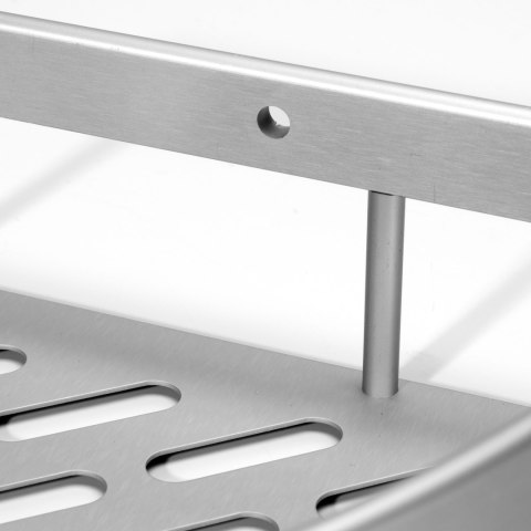 Półki łazienkowe LUSAKA srebrne komplet 2 sztuk