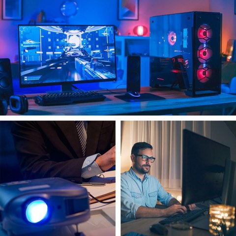 Qoltec Kabel zasilający IEC C5/SCHUKO | koniczynka | 3x0.75mm² | 1.2m