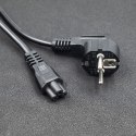 Qoltec Kabel zasilający IEC C5/SCHUKO | koniczynka | 3x0.75mm² | 1.2m