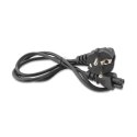 Qoltec Kabel zasilający IEC C5/SCHUKO | koniczynka | 3x0.75mm² | 1.2m