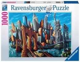 Ravensburger - Puzzle 2D 1000 elementów: Welcome to New York