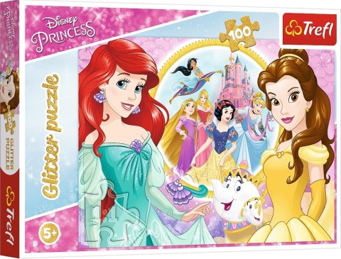 Trefl: Puzzle 100el. Glitter - Wspomnienia Belli i Arielki / Disney Princess