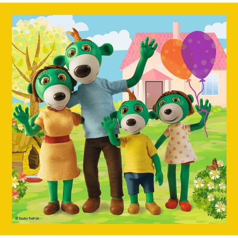 Puzzle 3w1 Rodzina Treflików Razem jest wesoło | Trefl