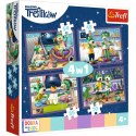Puzzle 4w1 Dobranoc, Trefliki na noc Wieczorne rytuały Treflików | Trefl