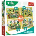 Puzzle 4w1 Wspólne zabawy Treflików | Trefl
