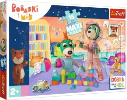 Puzzle maxi 15el. Dobranoc, Trefliki na noc Wesoły świat Bobasków | Trefl