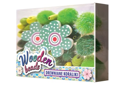 Koraliki drewniane małe zielone | Toys Inn
