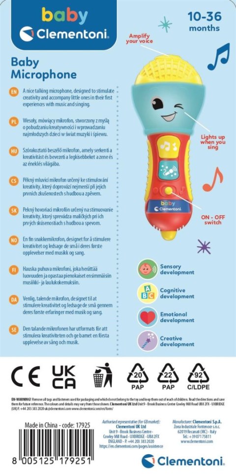 Muzyczny Mikrofon | Baby Clementoni