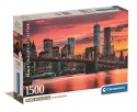 Clementoni: Puzzle 1500el. Compact HQ - East River o zmierzchu