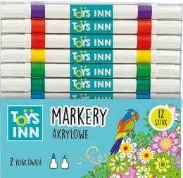 Markery Akrylowe - Dwie Końcówki 12 szt | Toys Inn