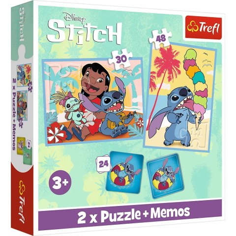 Trefl: Puzzle 2w1 - (30,48el.) + memos - Wesoły dzień Lilo i Stitch