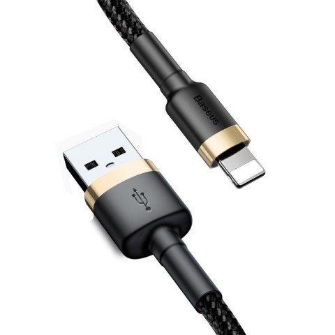 Kabel BASEUS Cafule USB-A-Lightning 2m (złoto-czarny)