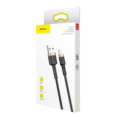 Kabel USB Lightning Baseus Cafule 2A 3m (złoto-czarny)