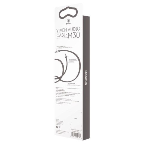 Kabel audio mini jack 3,5mm AUX Baseus Yiven 1,5m (czarno-srebrny)