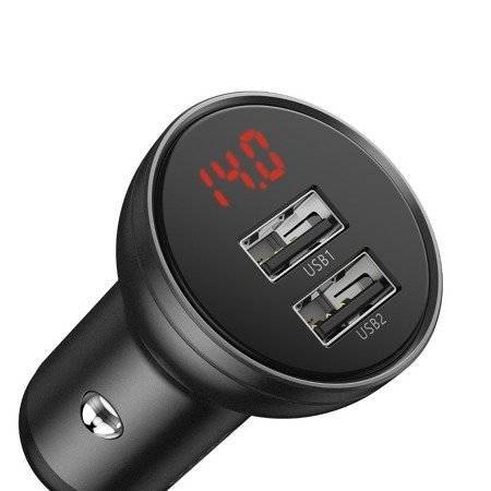 Zestaw BASEUS ładowarka samochodowa 24W + kabel USB 3w1 1,2m