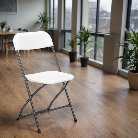 Krzesło składane cateringowe SIMPLO WHITE białe