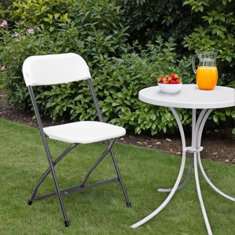Krzesło składane cateringowe SIMPLO WHITE białe