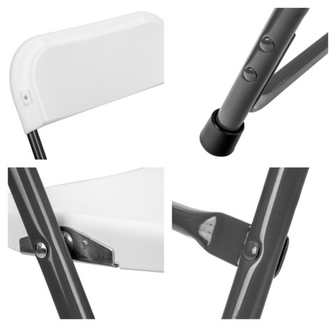 Krzesło składane cateringowe SIMPLO WHITE białe