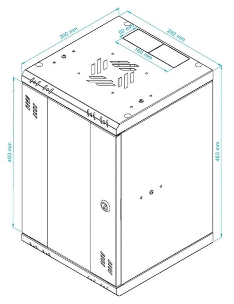 SZAFA RACK WISZĄCA S-RC10-9U-300GB STALFLEX
