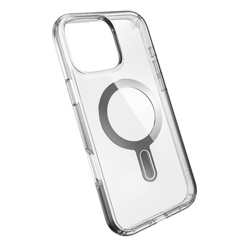 Speck Presidio Perfect-Clear ClickLock & MagSafe - Etui iPhone 16 Pro Max (Clear / Chrome Finish / Serene Silver)