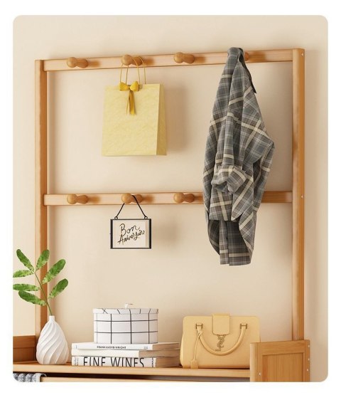 Szafka na buty 5-poziomowa z wieszakiem, długość 100 cm