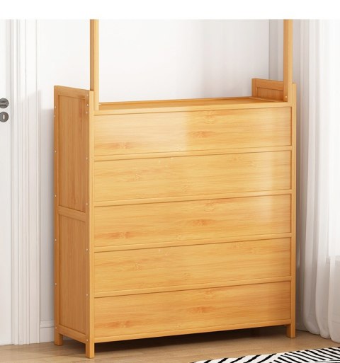 Szafka na buty 5-poziomowa z wieszakiem, długość 100 cm