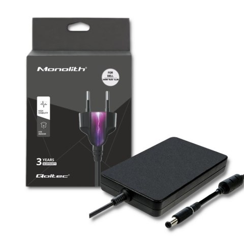 Qoltec Zasilacz do laptopa Dell 240W | 19.5V | 12.3A | 7.4*5.0+pin | +kabel zasilający