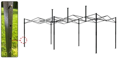 Pawilon handlowy ekspresowy - 3x6 m - niebieski