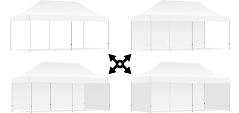 Pawilon handlowy ekspresowy - 3x6 m - zielony