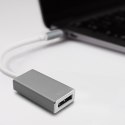 Qoltec Adapter przejściówka USB-C 3.1 | DisplayPort | 4K | MHL | Aluminiowy