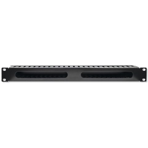 Qoltec Solidny stalowy Organizer kabli do szaf RACK 19" | 24 porty | 1U