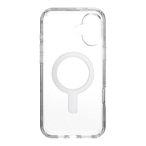 Speck Presidio Perfect-Clear ClickLock & MagSafe - Etui iPhone 16 Plus (Clear / Chrome Finish / Serene Silver)