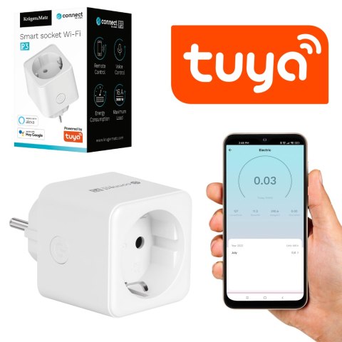 Gniazdo WiFi Kruger&Matz Connect P3 Tuya