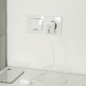 Qoltec Ładowarka sieciowa 65W GaN | 5-20V | 3-3.35A | 2 x USB-C PD | 1 x USB QC 3.0 | Laptop | Smartfon | Biała