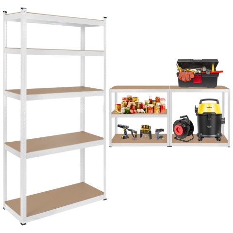 Regał metalowy magazynowy 180x90x40 biały Rebel