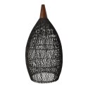 Rustykalna rattanowa lampa wisząca - 35 cm (czarna)