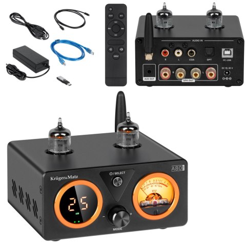 Wzmacniacz lampowy stereo Kruger&Matz model A80-PRO