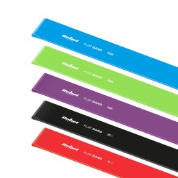 Zestaw gum do ćwiczeń TPE 2m - Flat Band Ls-1, 1,5-11,5 kg, 5 gum, REBEL ACTIVE